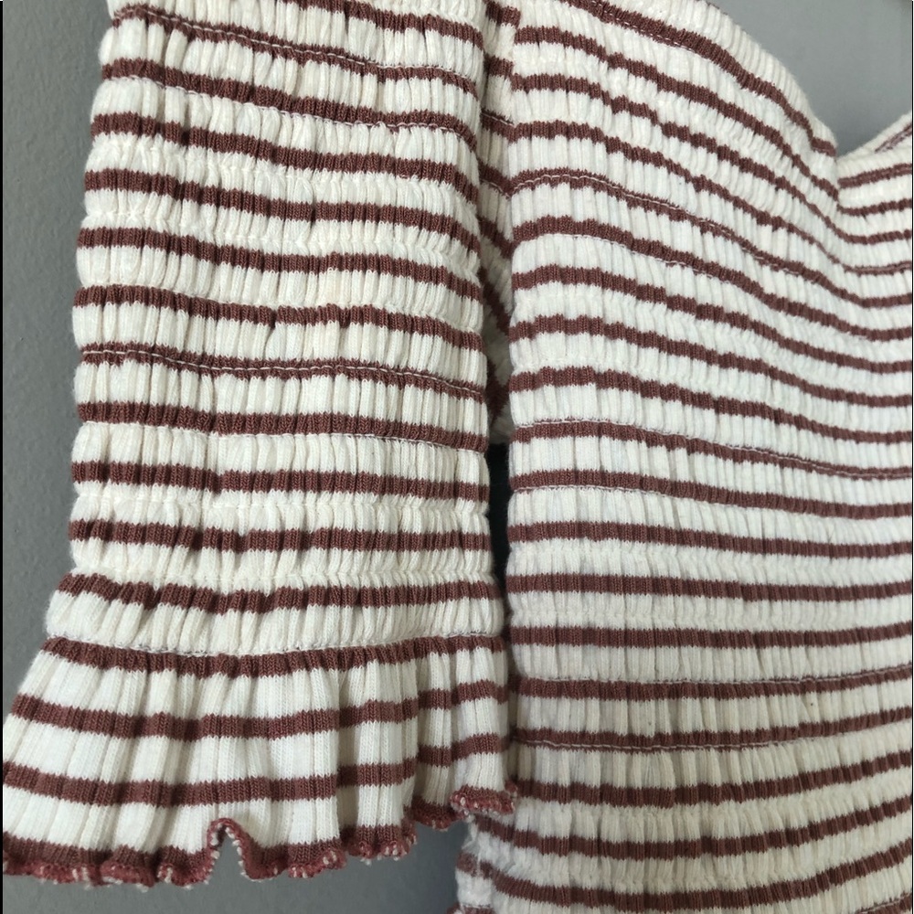 Moon River Smocked Off the Shoulder Blouse